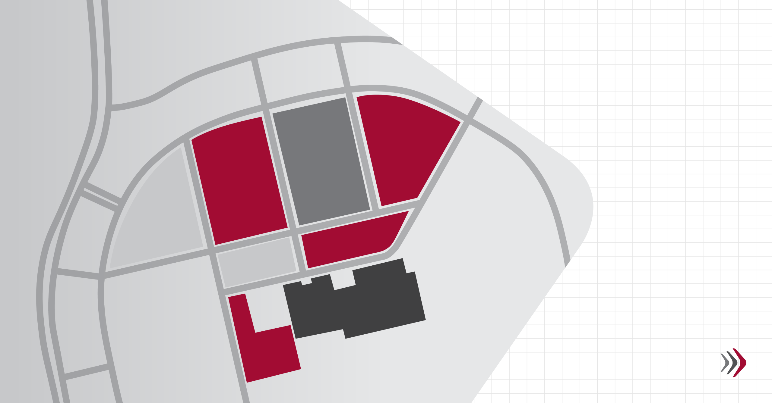 Abstract snapshot of a mall blocking diagram